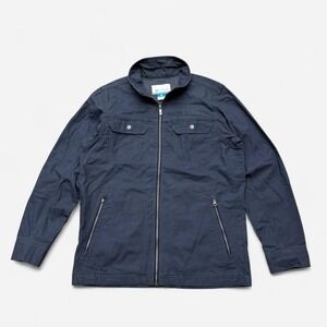 Columbia Sportswear Navy Blue Zip Up Jacket Size: Medium